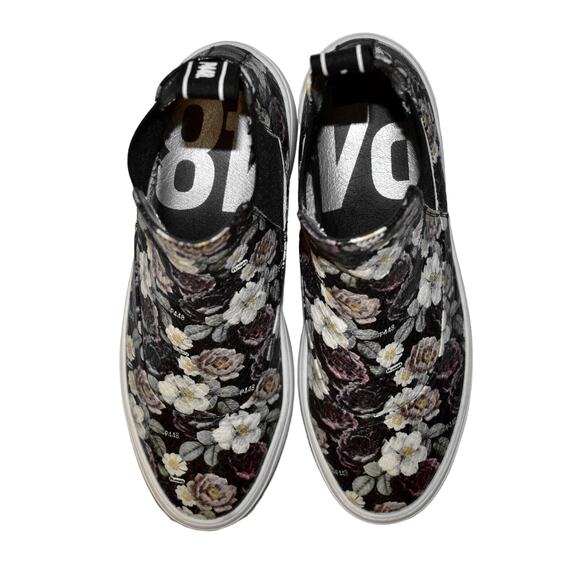 B2 Auth P448 Floral Printed Embossed Leather Hi Top Platform Sneakers Sz 39 $398 - Picture 3 of 8
